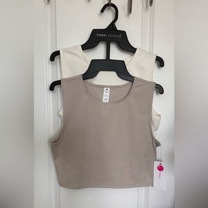 YOGALICIOUS PURE CLOUD WOMEN’s CROP TANK (2 pack)